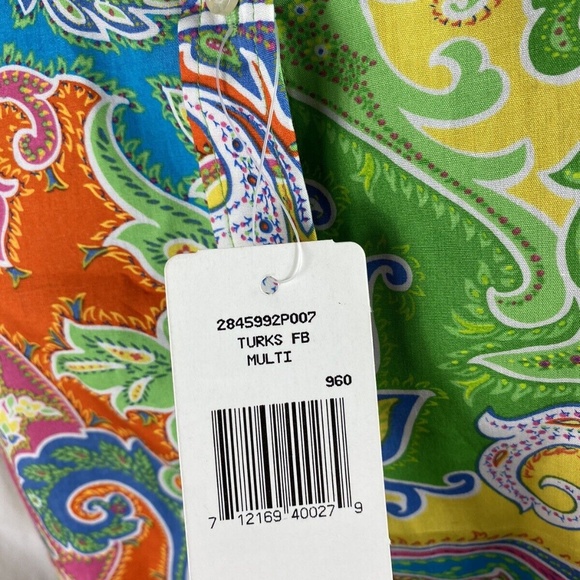 Ralph Lauren Women's Paisley Button Down Shirt Petite Non Iron Size P/M New - Picture 7 of 10
